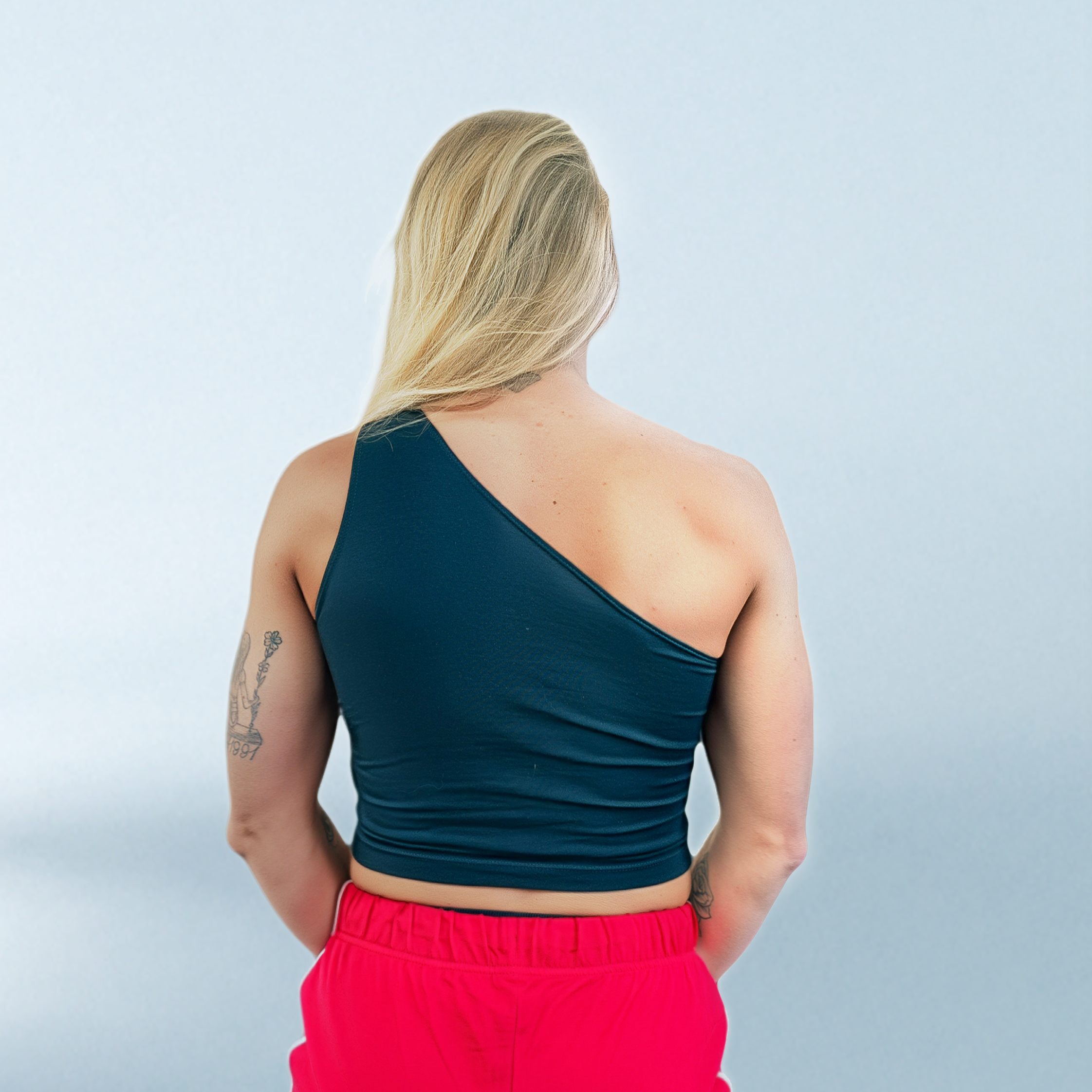 Top asymétrique noir femme – Image 4